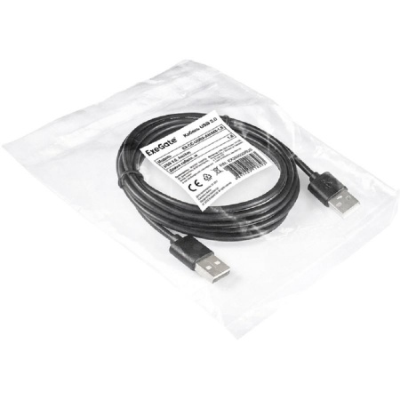 Exegate EX284930RUS Кабель USB 2.0 ExeGate EX-CC-USB2-AMAM-1.8 (Am/Am, 1,8м)