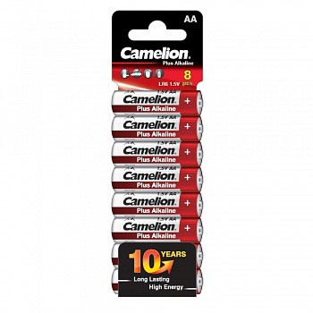 Camelion Plus Alkaline SP8  LR6   (LR6-SP8, батарейка,1.5В)(8 шт. в уп-ке)