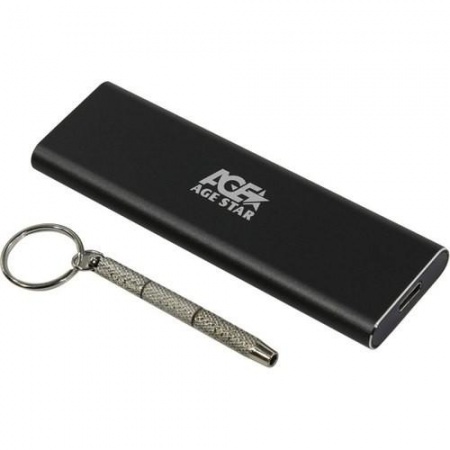 AgeStar 31UBNV1C (GRAY) USB 3.1 Type-C  Внешний корпус M.2 NVME (M-key)  AgeStar 31UBNV1C (GRAY), алюминий, черный [17310]