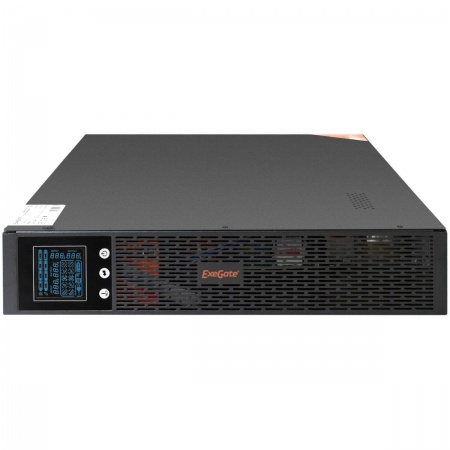 Exegate EP285645RUS ИБП Pure Sine Wave ExeGate SinePower UHB-3000.LCD.AVR.C13.RJ.USB.2U <3000VA/2400W, LCD, AVR, 8*IEC-C13, RJ45/11, USB, Rackmount 2U/Tower, Black>