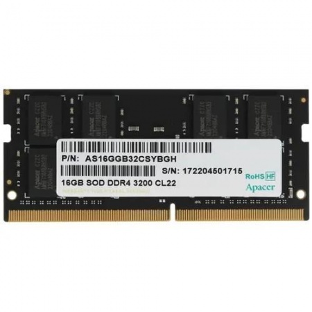 Apacer DDR4 16GB 3200MHz SO-DIMM (PC4-25600) CL22 1.2V ES.16G21.GSH