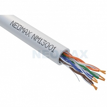 NEOMAX (NM13001-003) Шнур коммут. UTP 0.3м, гибкий, cat.5е, серый, многожильный