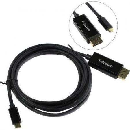 Telecom Кабель USB3.1 Type-Cm --> DP(m) 4K@30Hz, 1.8m <TCC010-1.8M>