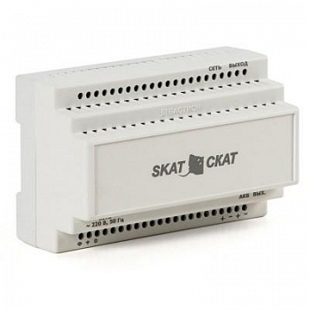 SKAT-12-6,0 DIN (СКАТ ИБП-12/6-DIN)  источник питания 12В 6А пластиковый корпус под DIN рейку  (586)