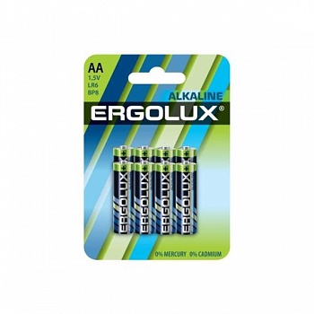 Ergolux Alkaline BL8 LR6  (LR6 BP8, батарейка,1.5В)