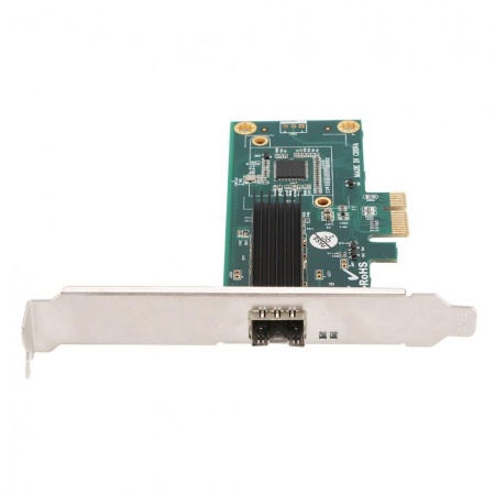 ORIENT XWT-INT210PE SFP, Сетевая карта PCI-Ex1 v2.1 SFP Gigabit Ethernet, Intel I210 chipset, 10/100/1000 Мбит/с, 2 планки крепления в комплекте (31309)