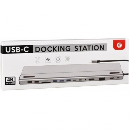 VCOM CU4703  Адаптер TypeC -->3*USB3.0+2*USB2.0+VGA+RJ45+SD+TF+AUD+HDMI+DP+2*USB3.1 Data+PD