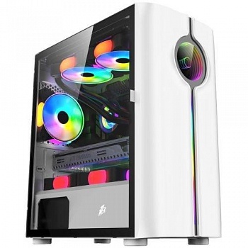 Корпус 1STPLAYER INFINITE SPACE IS3 White / mATX, TG / 1x120mm RGB fan inc. / IS3-WH-1F2-W