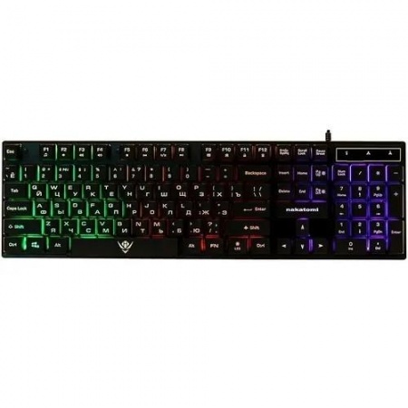 Клавиатура KG-23U BLACK Nakatomi Gaming - игровая с RGB-подсветкой, USB, черная