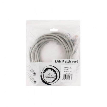 Cablexpert Патч-корд UTP PP12-3M кат.5, 3м, литой, многожильный (серый)