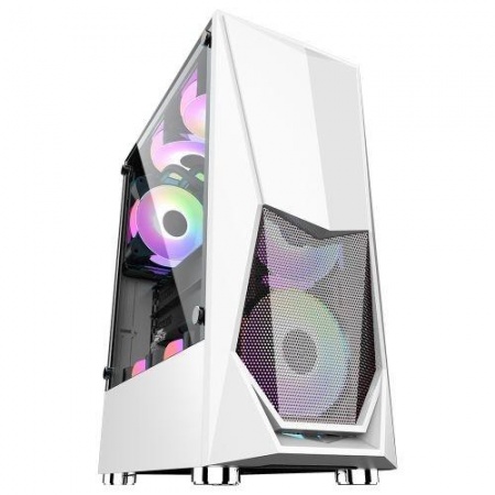 1STPLAYER Корпус DK-3 WHITE / ATX, tempered glass / 3x 120mm LED fans inc. / DK-3-WH-3G6