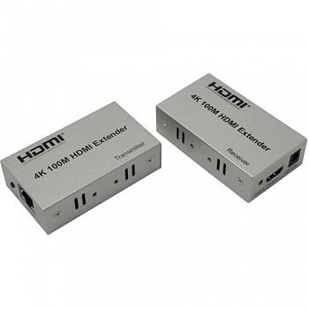 ORIENT VE047, HDMI 4K extender (Tx+Rx), активный удлинитель до 100 м по одной витой паре, HDMI 1.4b, 4K@30Hz/ 1080p@60Hz/3D, HDCP, подключается кабель UTP Cat5e/6, питание от внешних БП 5В/1А, (30161)