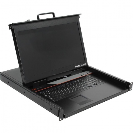 ProCase E1701HD Консоль однорельсовая , 1 порт, LCD 17'', single rail console, LCD D-Sub, USB, разрешение 1920*1080