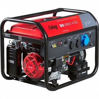 FUBAG BS 6600 A ES Электростанция бензиновая [641692/646281] {Электростартер, 6.6 кВа/6.0 кВт, 230 В, 420 объем см3, 8,0/10,9 кВт, л.с., 78 дБ 7м, Время работы 3/4 нагрузки 9.5ч, 25 л бак, 86.6 кг}