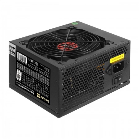 Exegate EX292150RUS-S Блок питания 450W ExeGate 80 PLUS® 450PPH-LT (ATX, APFC, КПД 82% (80 PLUS), 12cm fan, 24pin, (4+4)pin, PCIe, 5xSATA, 3xIDE, RTL, black, кабель 220V с защитой от выдергивания)