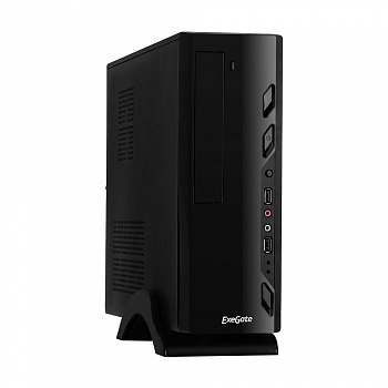 Exegate EX268696RUS Корпус MiniITX Exegate MI-208 Black, miniITX/mATX, <M450, 80mm>, 2*USB, Audio
