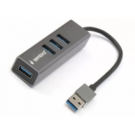 Gembird Разветвитель USB3.1  4xUSB, кабель USB 17см, алюминий (UHB-C454)