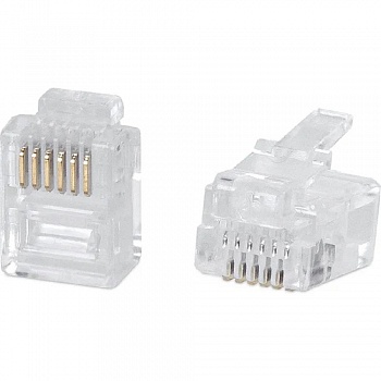 Cabeus 6P6C Телефонный коннектор RJ-12
